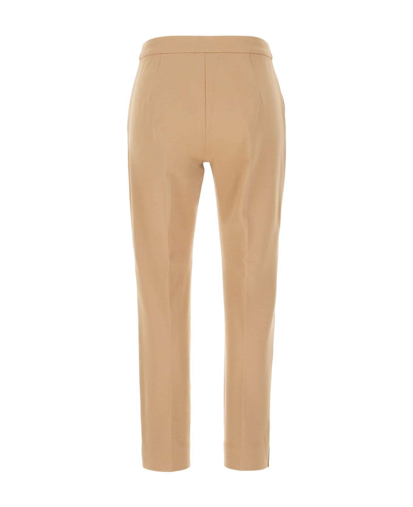 Max Mara Beige Stretch Viscose Blend Pants - CAMMELLO