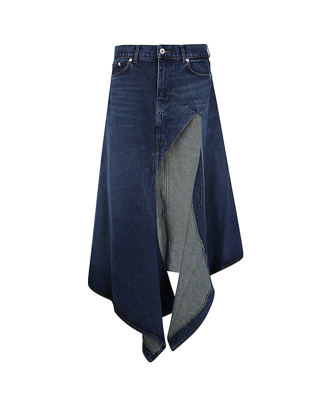 Y/Project Evergreen Cut Out Denim Skirt - Evergreen Vintage Blue