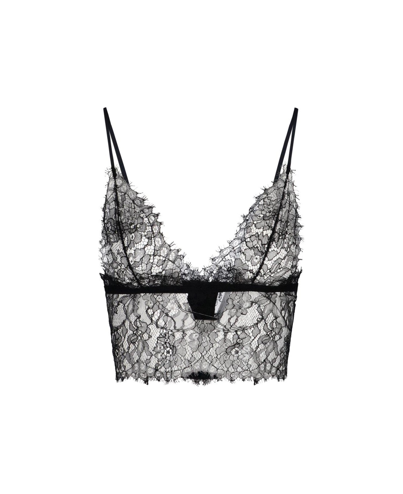 Dolce & Gabbana Lace Detailed Camisole Top - Nero