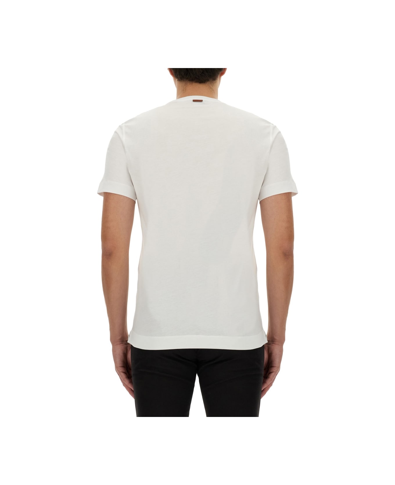 Zegna T-shirt With Logo - WHITE シャツ