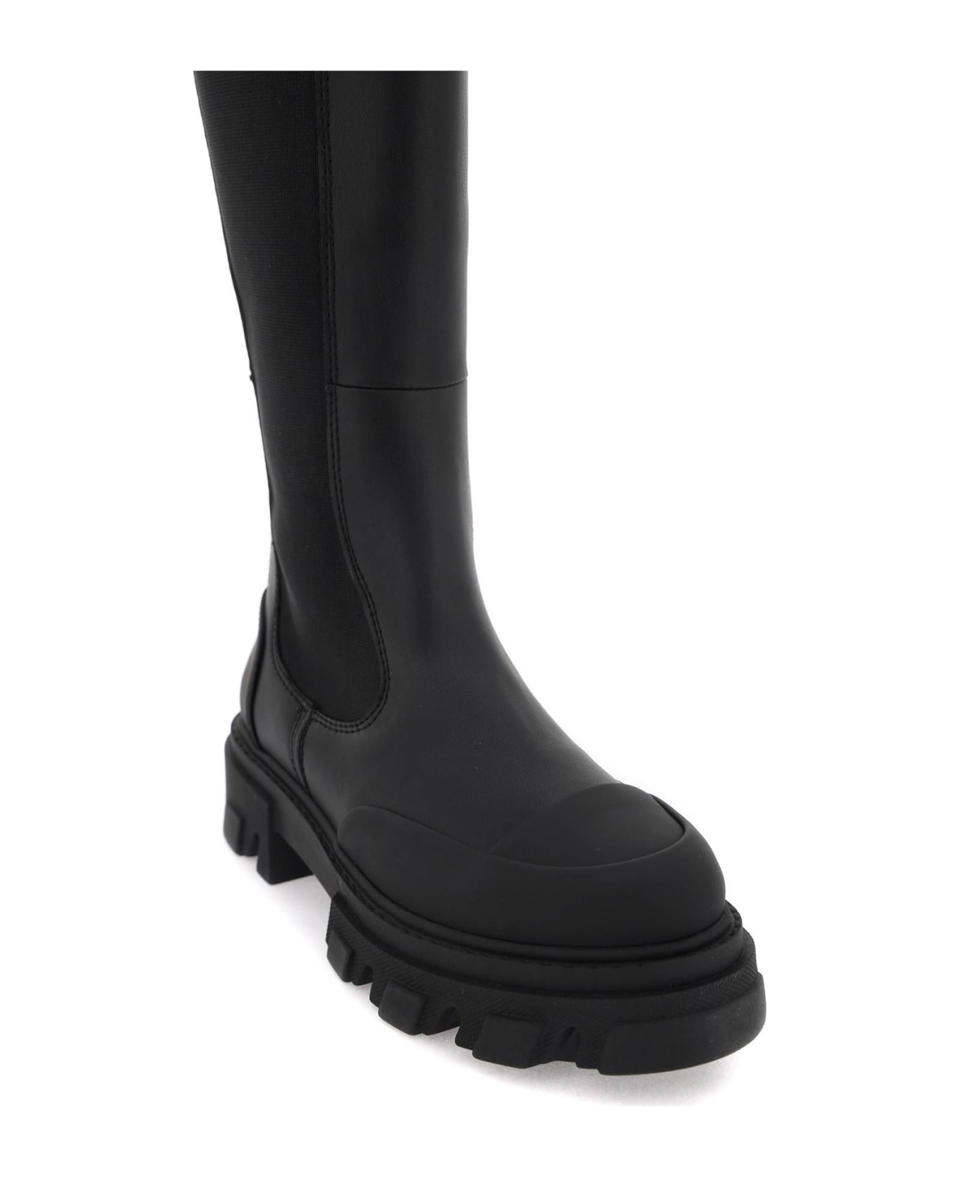 Ganni Cleated High Chelsea Boots - BLACK (Black) ブーツ