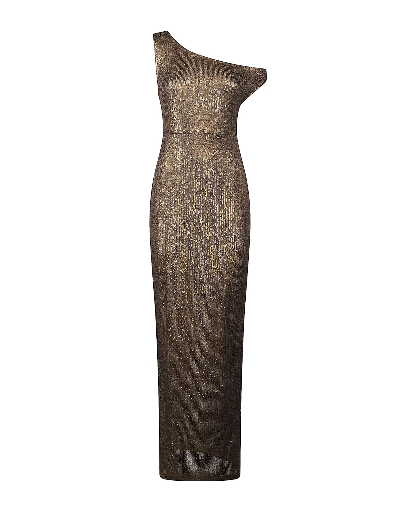 Norma Kamali Drop Shoulder Fitted Side Slit Dress - Brown