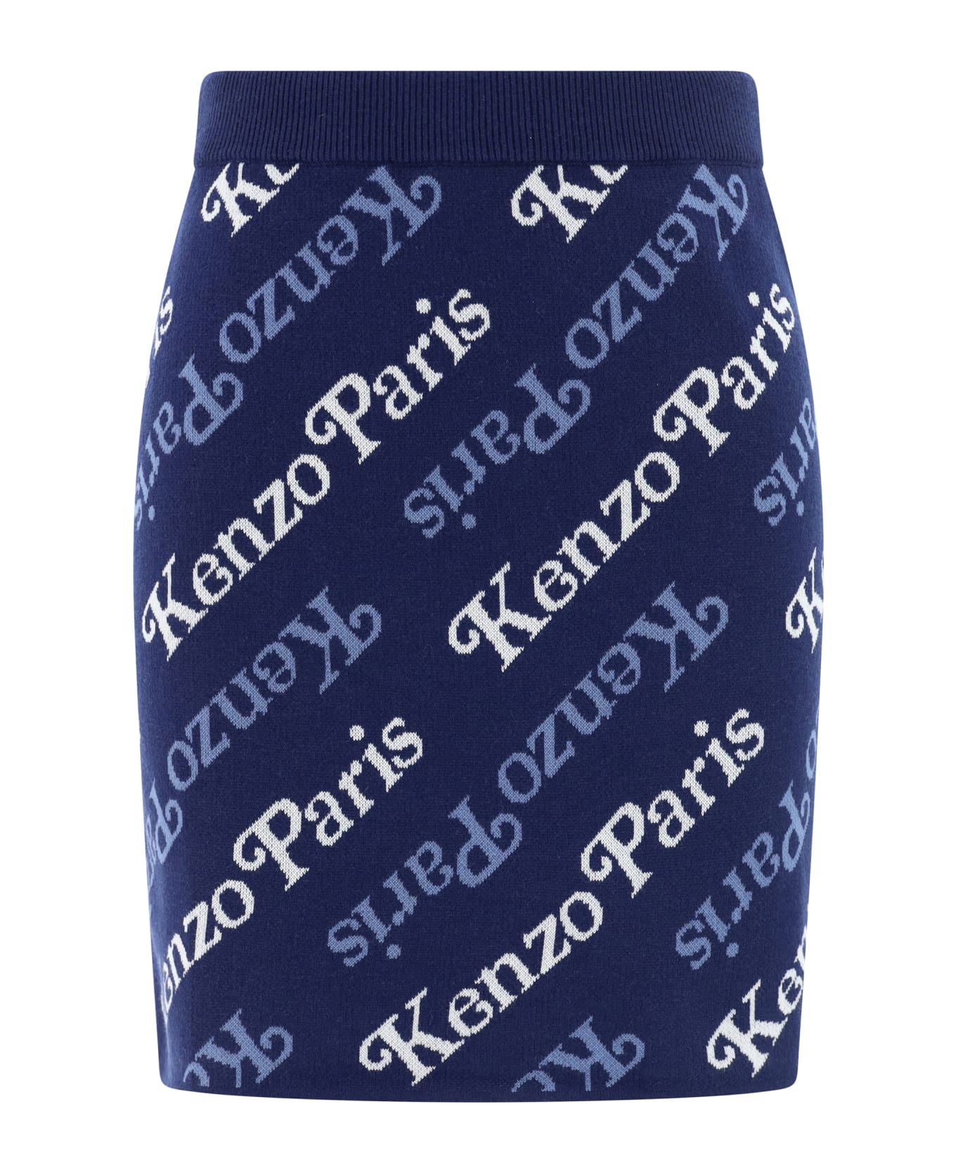 Kenzo All Over Logo Skirt - Midnight Blue