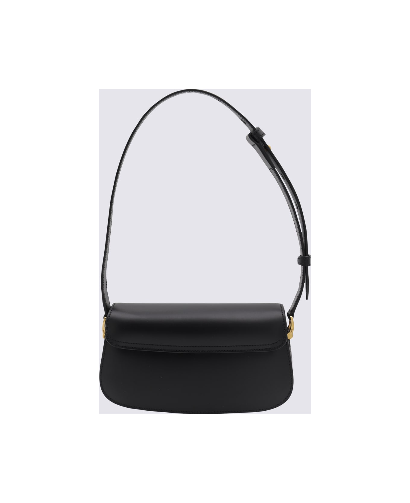 Ami Alexandre Mattiussi Black Leather Shoulder Bag - BLACK