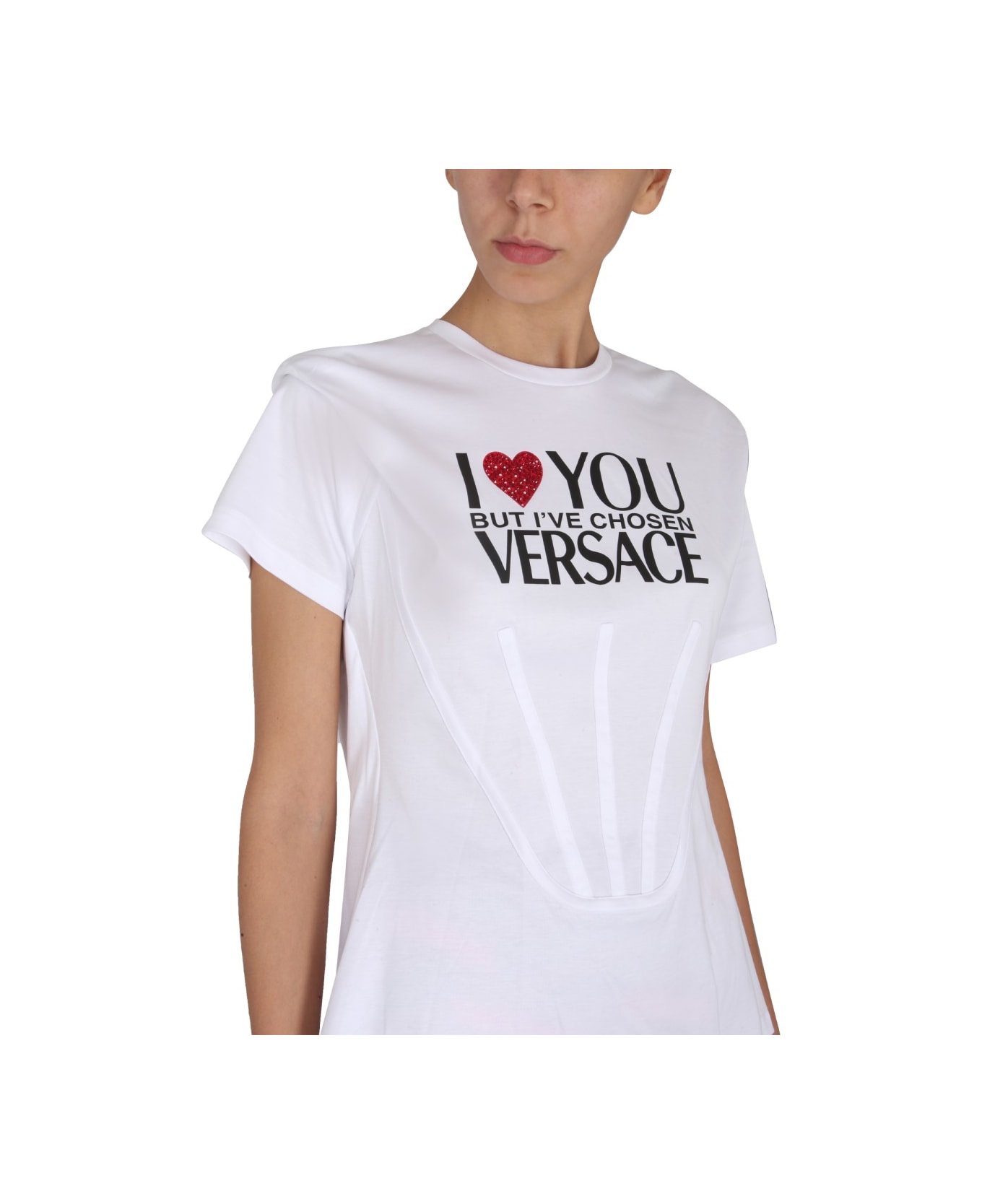 Versace T Shirt With Logo - WHITE Tシャツ