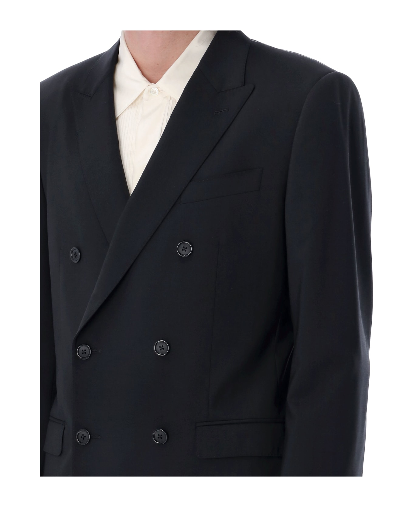 Dolce & Gabbana Double-breasted Wool Martini-fit Suit - BLACK