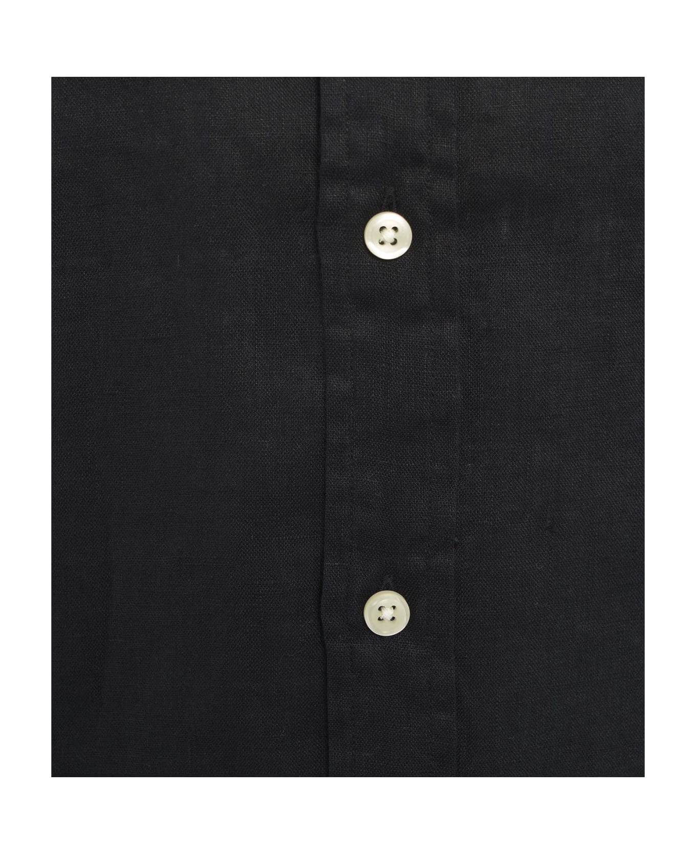 Ralph Lauren Polo Pony Embroidered Buttoned Shirt - BLACK