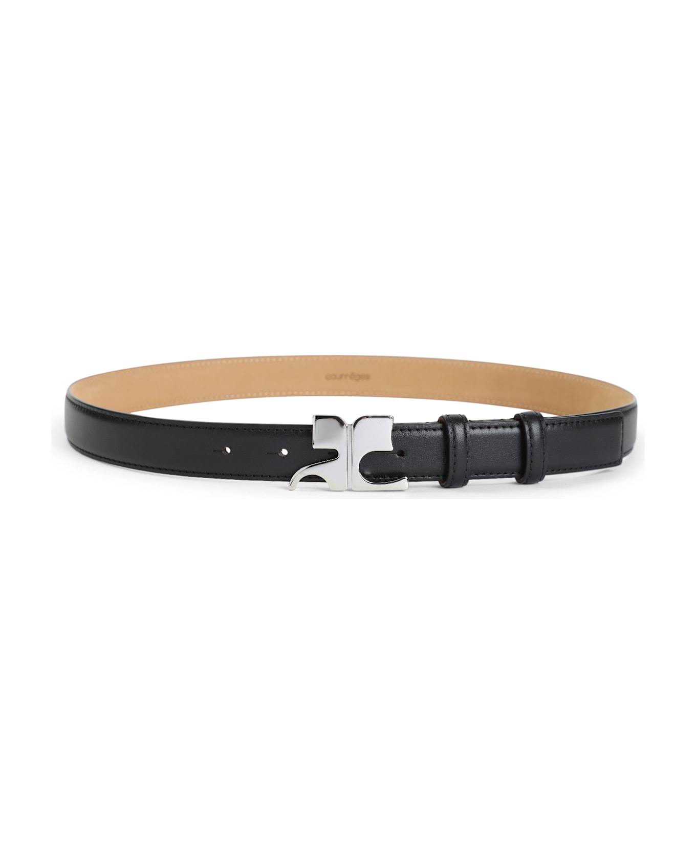 Courrèges Ac Leather Belt - Black