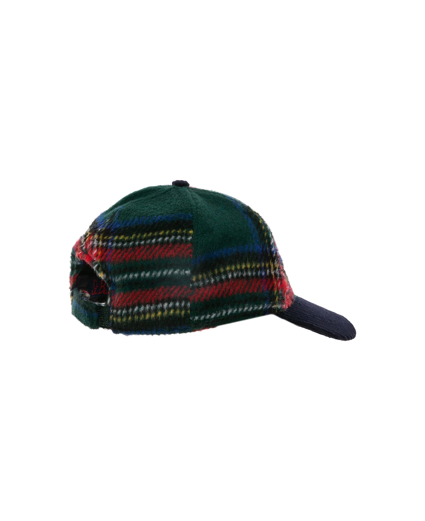 MC2 Saint Barth Tartan Baseball Cap With Bombardino Embroidery - BLUE 帽子