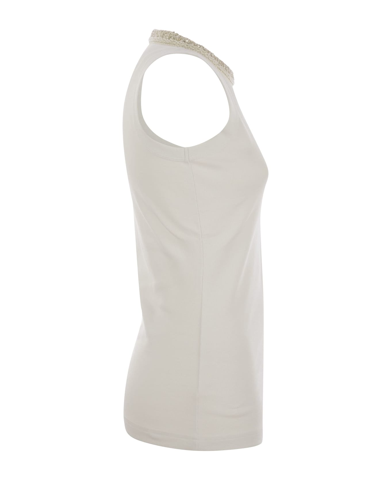 Fabiana Filippi Jersey Tank Top - White
