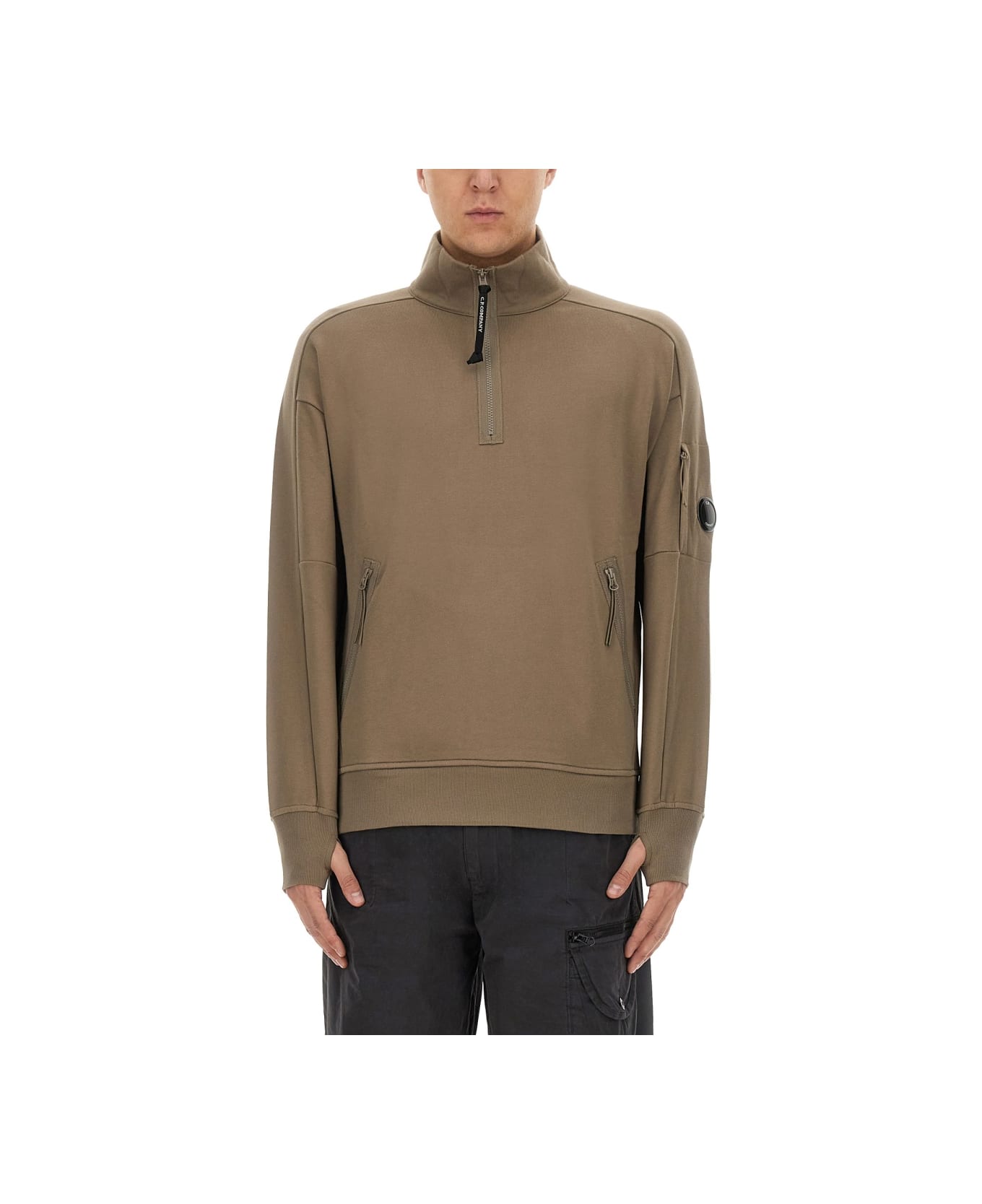 C.P. Company Sweatshirt With Logo - GREY
