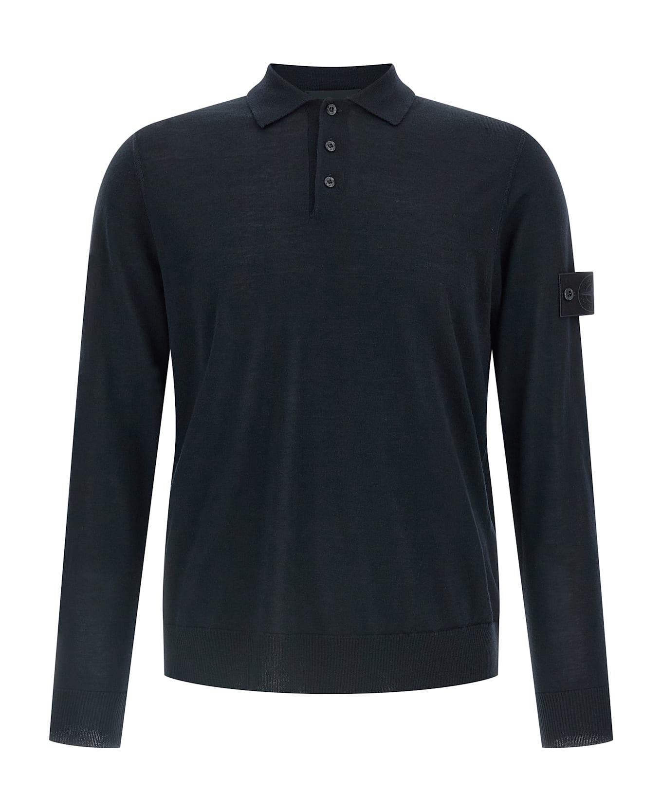 Stone Island Wool Polo Shirt - Blue