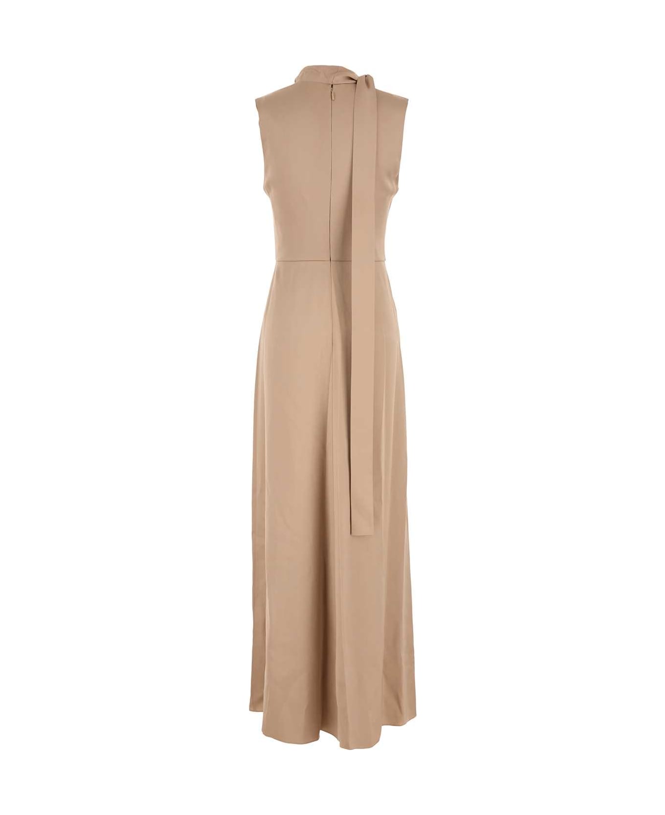 Fendi Beige Satin Long Dress - PINK