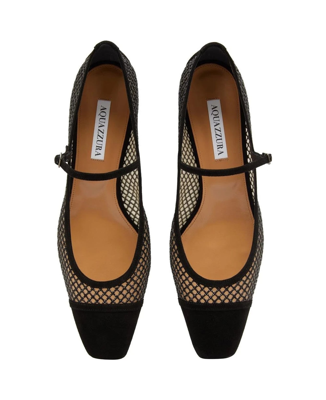 Aquazzura Mayor Crystals Mesh Pumps 35 - Black