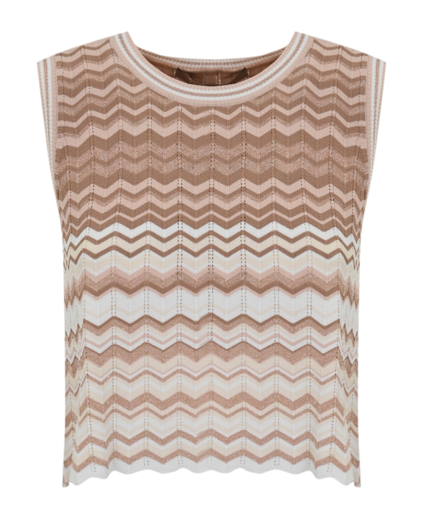 D.Exterior Top In Viscose And Lurex - Rosa