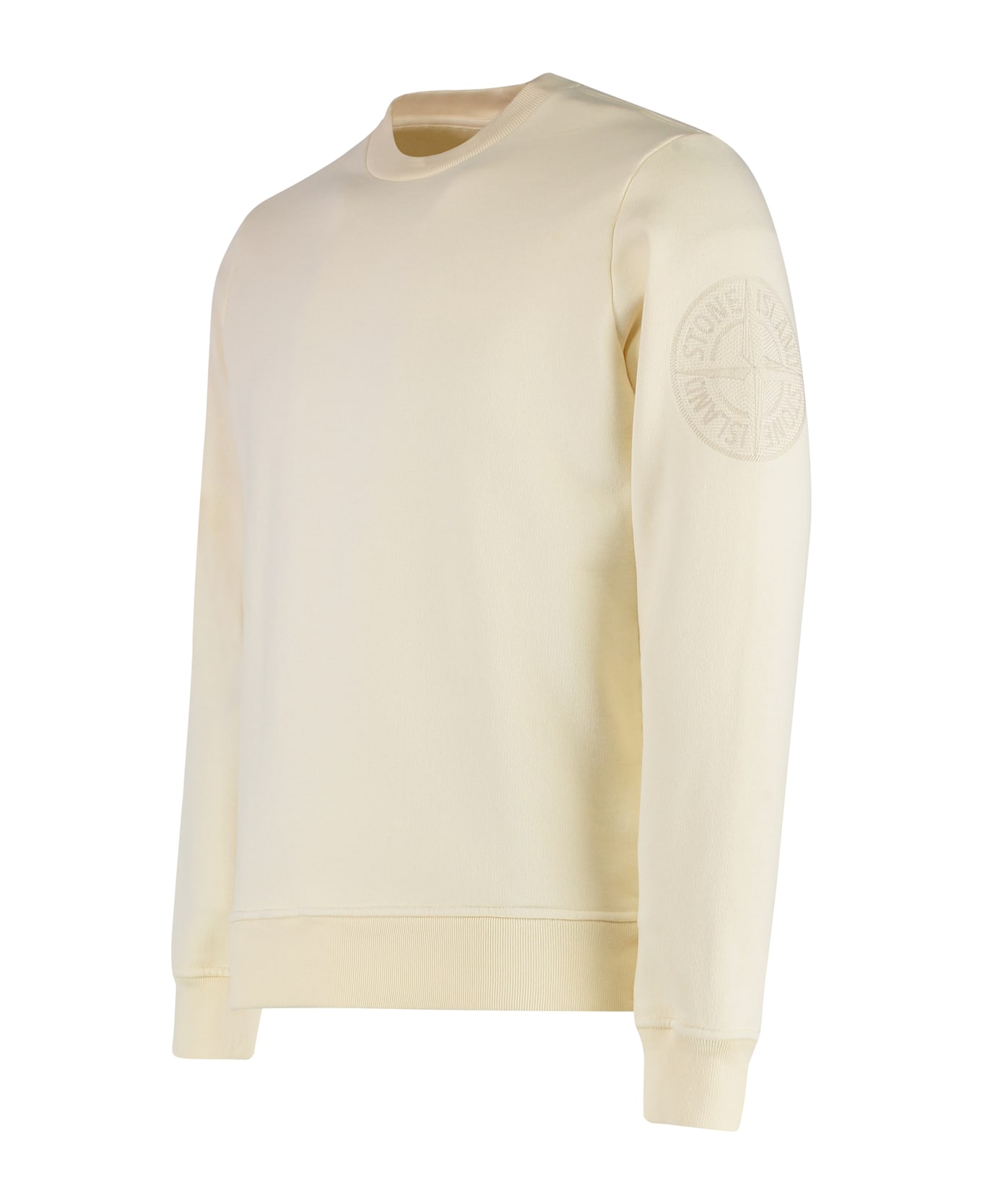 Stone Island Cotton Crew-neck Sweatshirt - panna