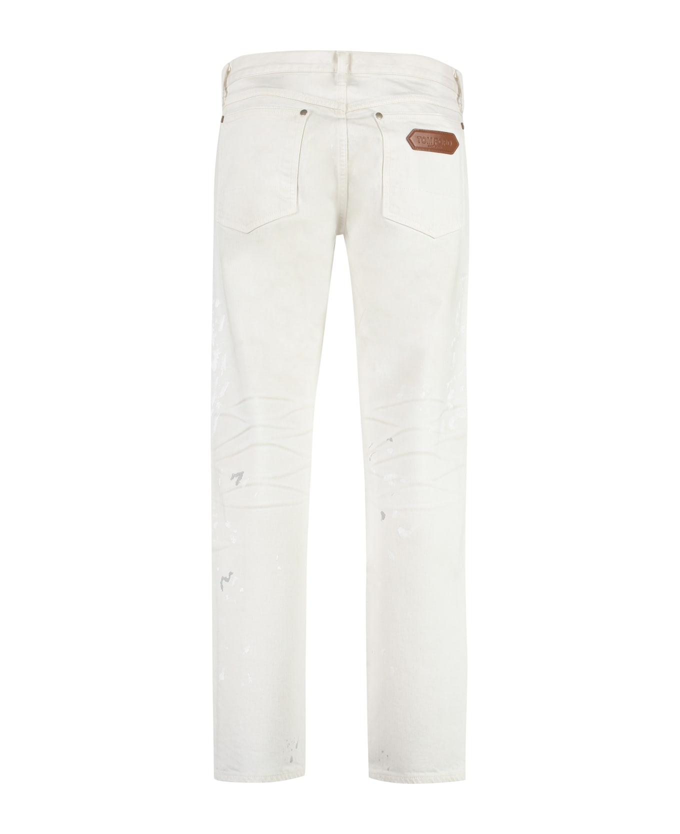 Tom Ford 5-pocket Straight-leg Jeans - Bianco