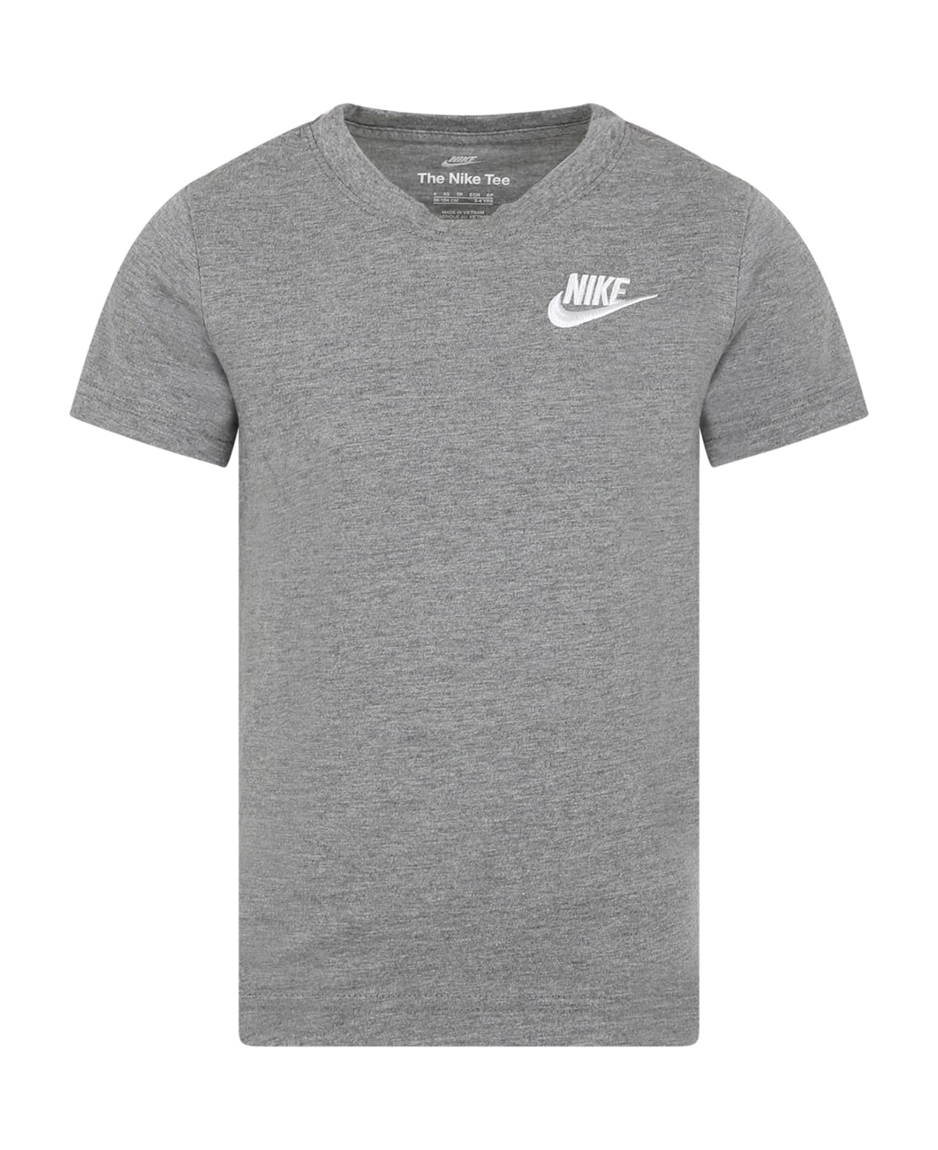 Nike Grey T-shirt For Kids Iconic Swoosh - Grey