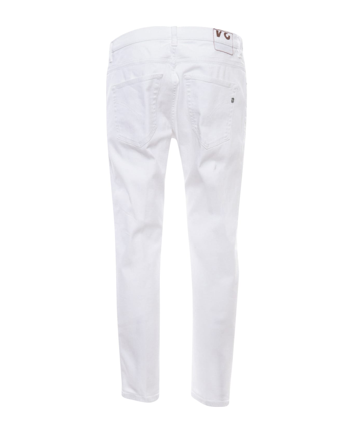 Dondup White Trousers - WHITE