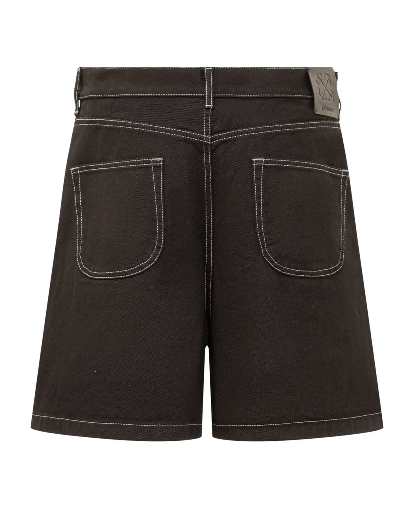 Off-White Denim Shorts - RAW BLACK ANGORA ショートパンツ