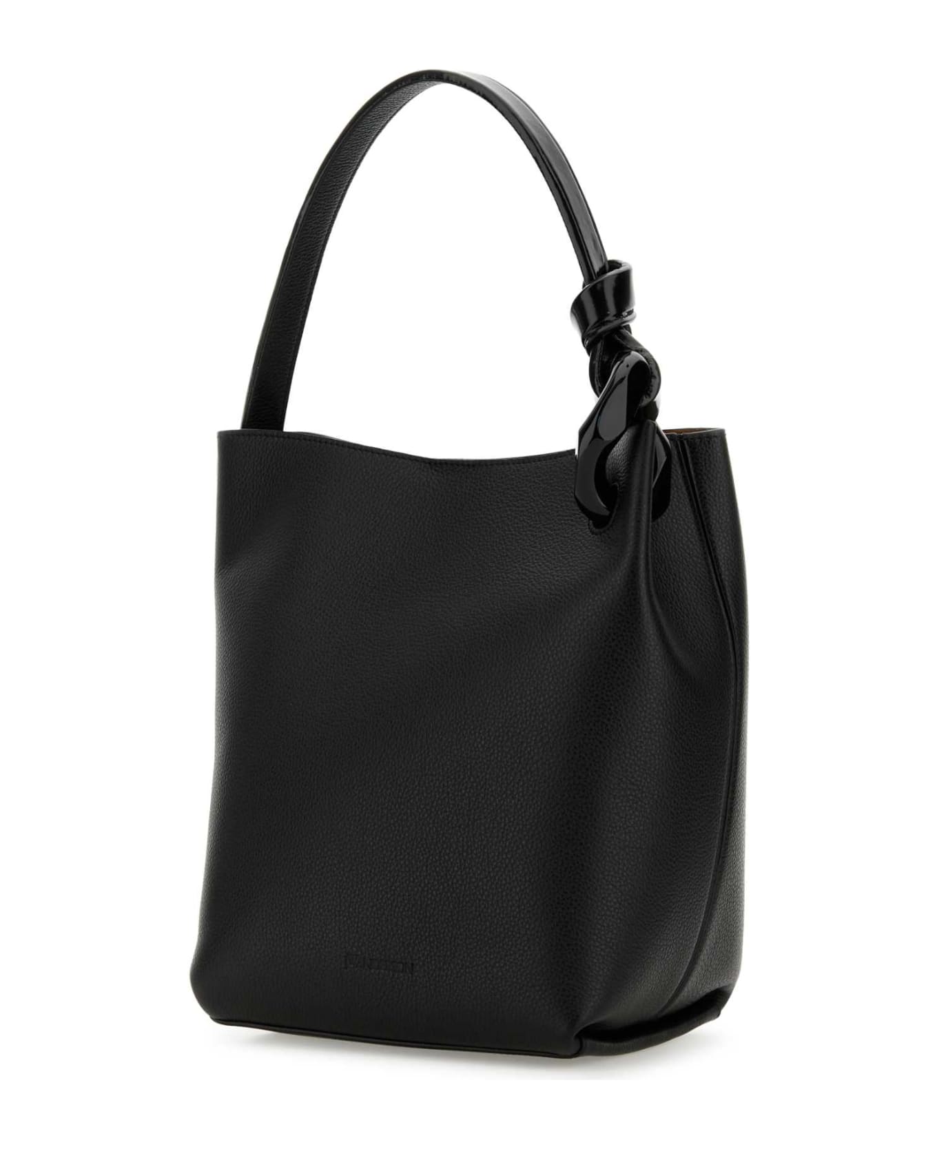 J.W. Anderson Black Leather Jwa Corner Shoulder Bag