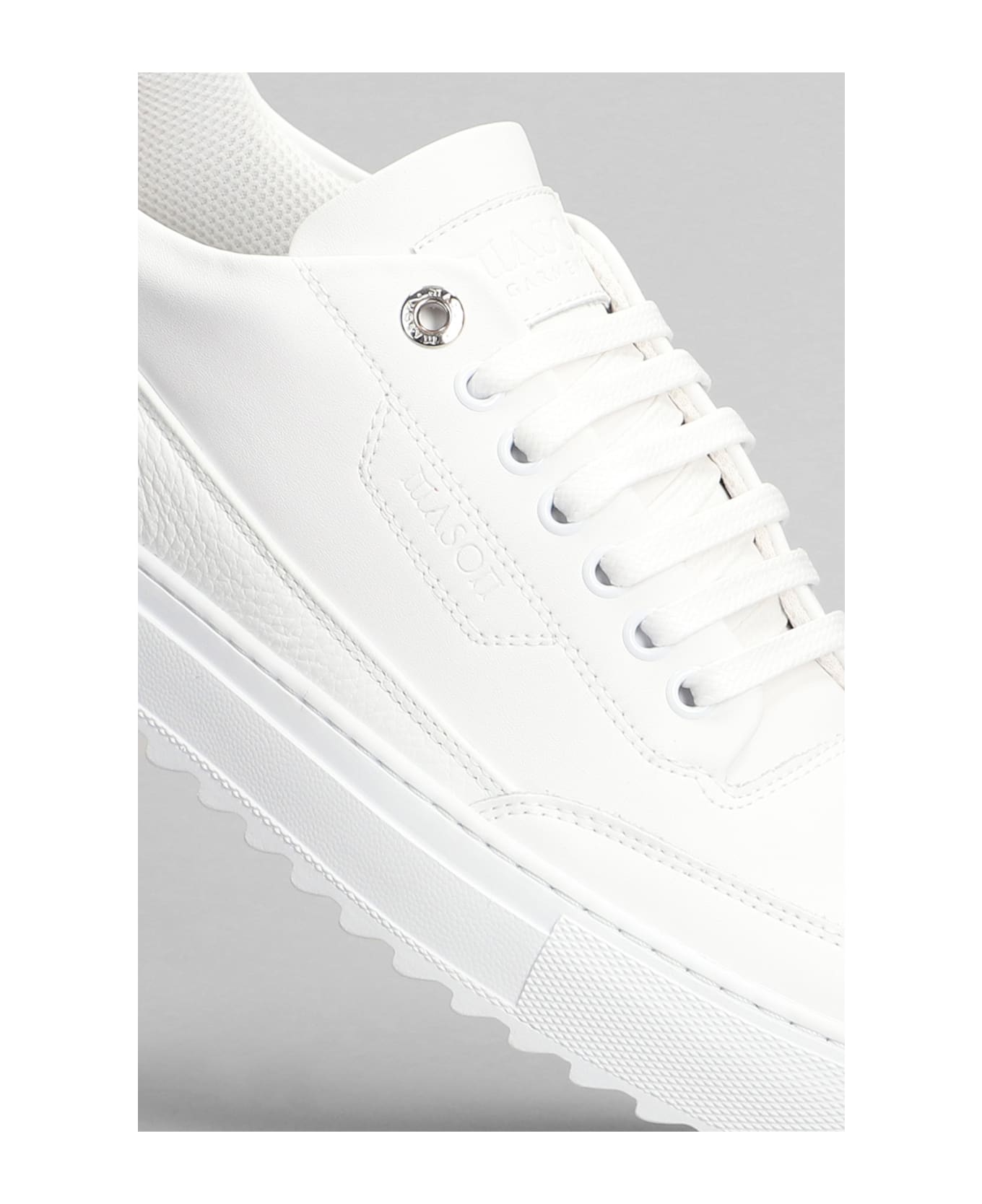Mason Garments Torino Sneakers In White Leather - white