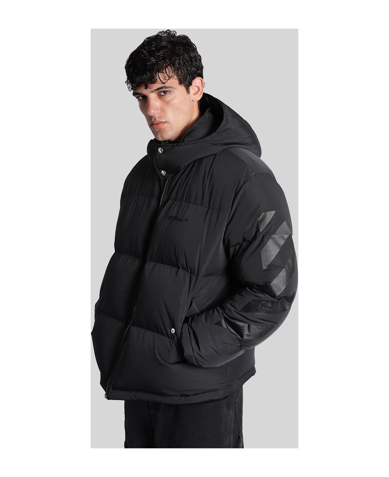 Off-White Puffer In Black Polyester - black