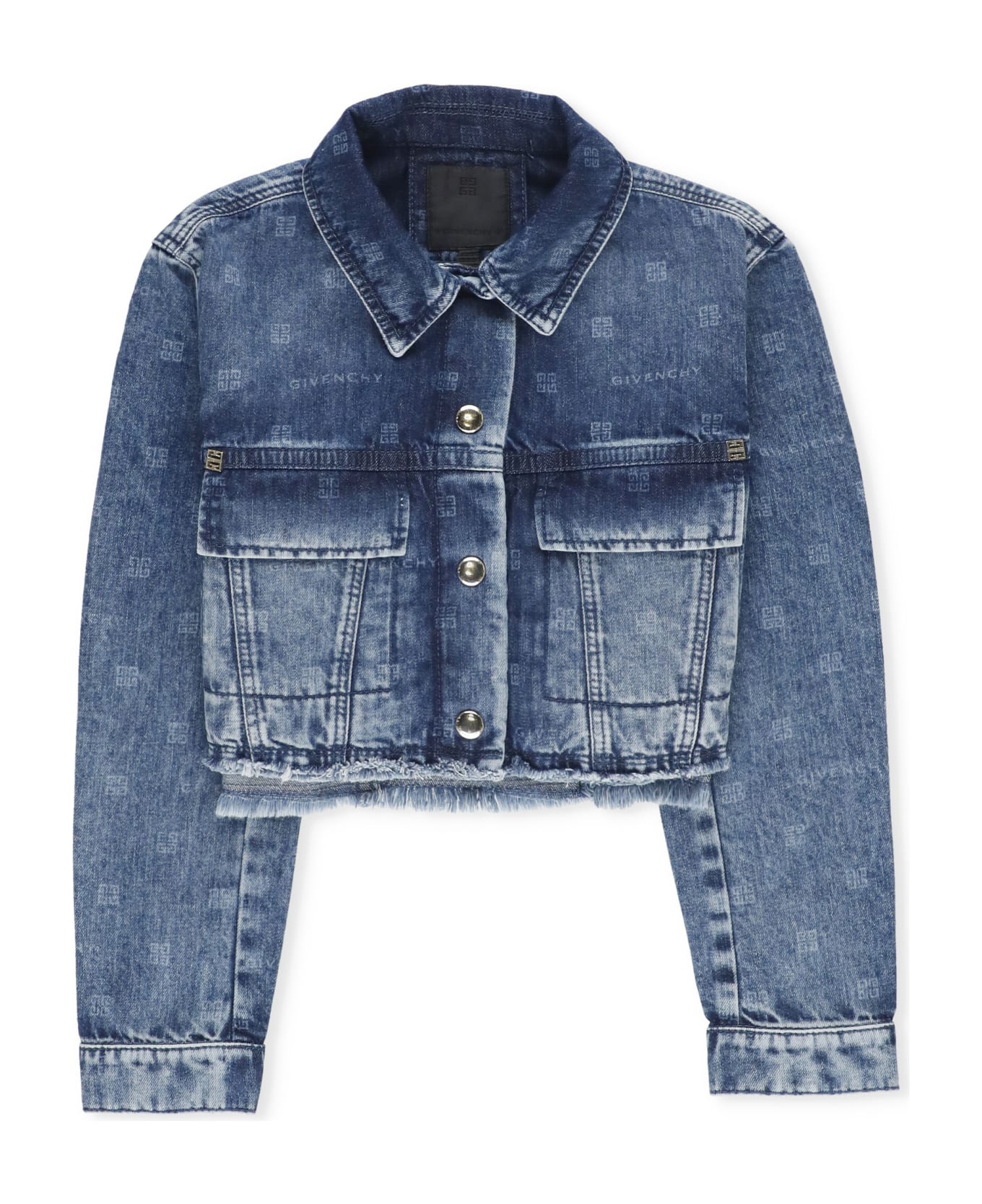 Givenchy Jeans Jacket With Logo - Blue コート＆ジャケット