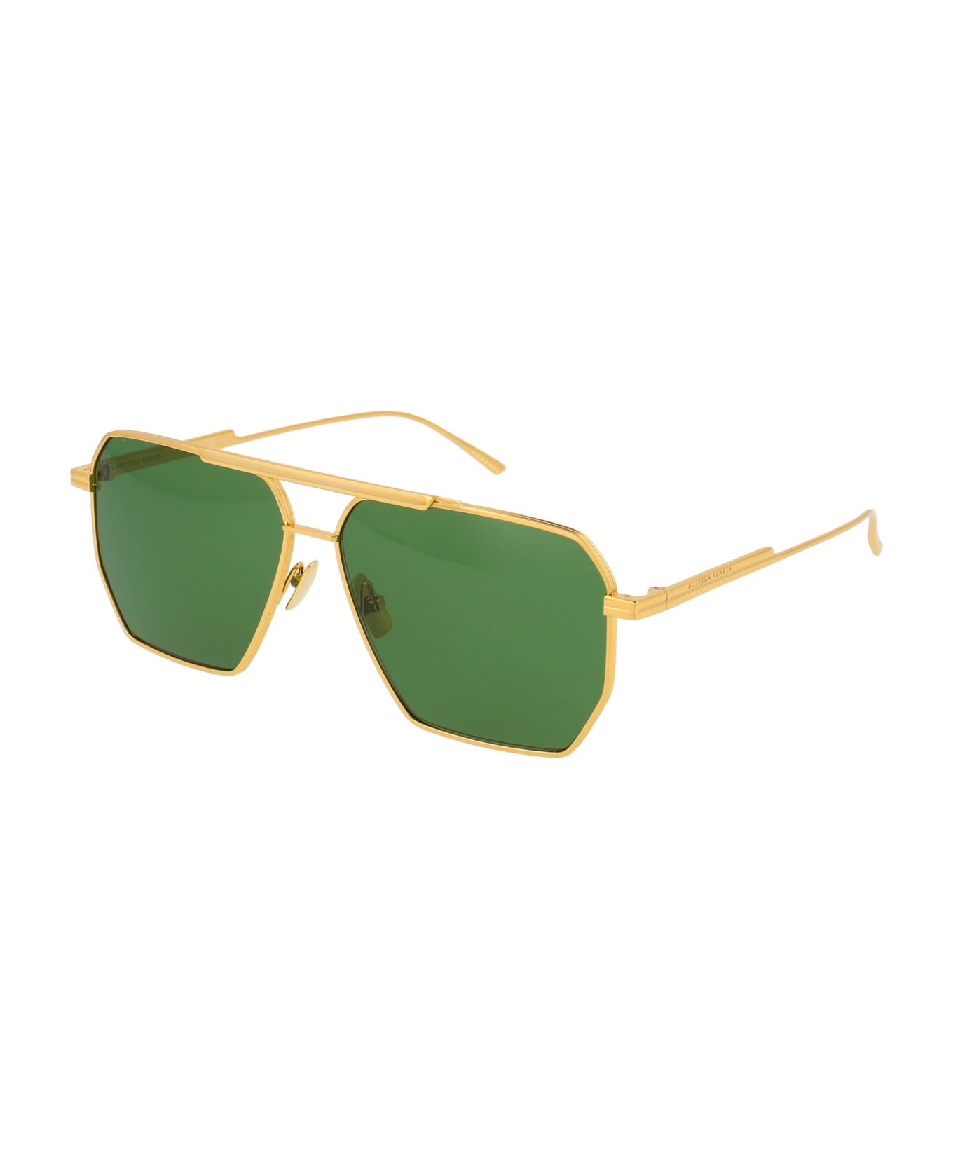 Bottega Veneta Eyewear Bv1012s Sunglasses - 004 GOLD GOLD GREEN