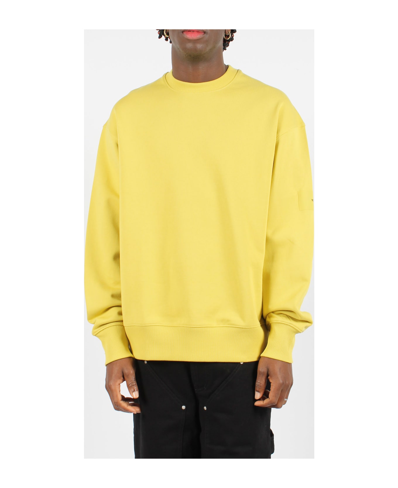 Y-3 Organic Cotton Terry Crew Sweatshirt Fleece - Yellow & Orange フリース
