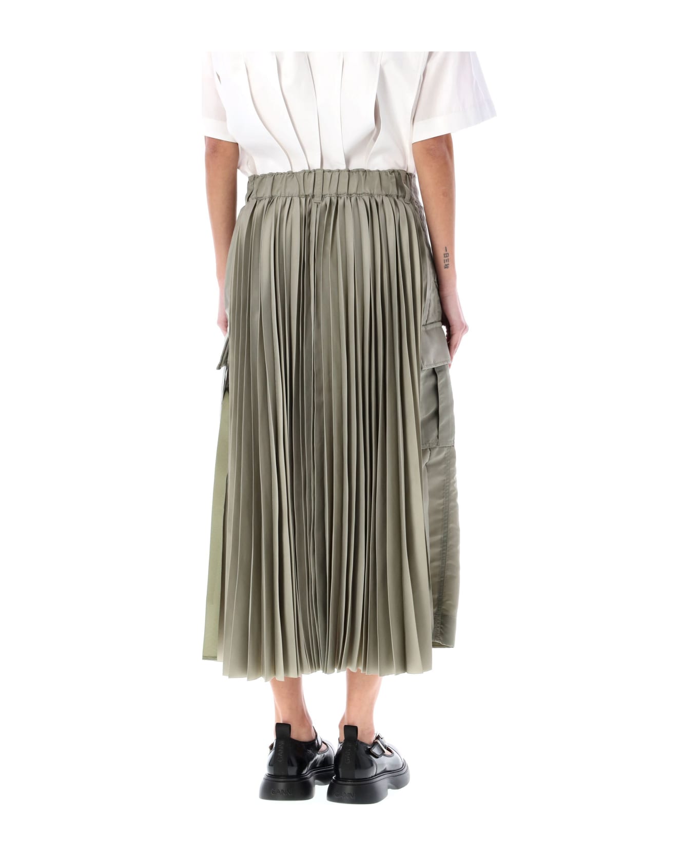 Sacai Nylon Twill Skirt - LIGH KHAKI