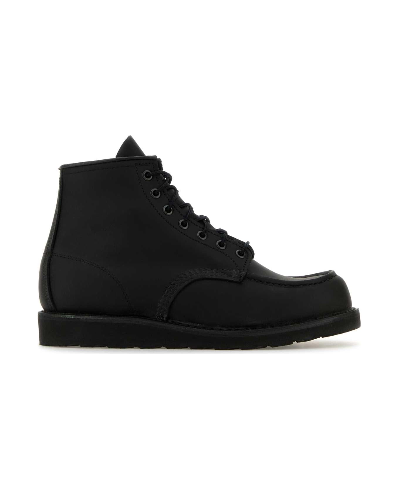Red Wing Black Leather Lace-up Shoes - BLACKHARMESS