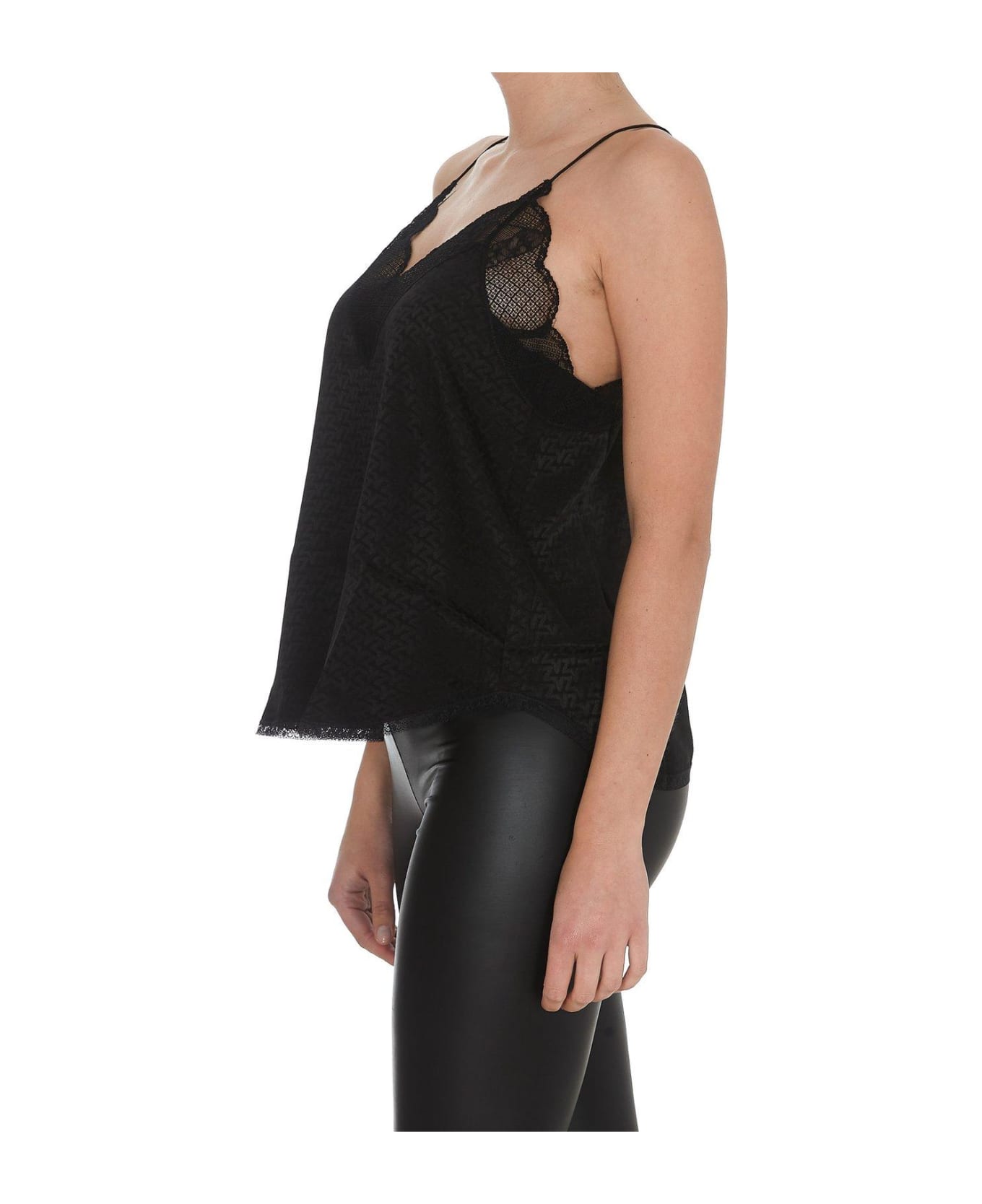Zadig & Voltaire Christy Jacquard Patterned Camisole - Black