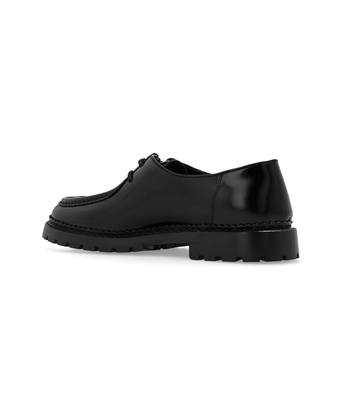 Saint Laurent Malo Slip-on Lace-up Shoes - Black