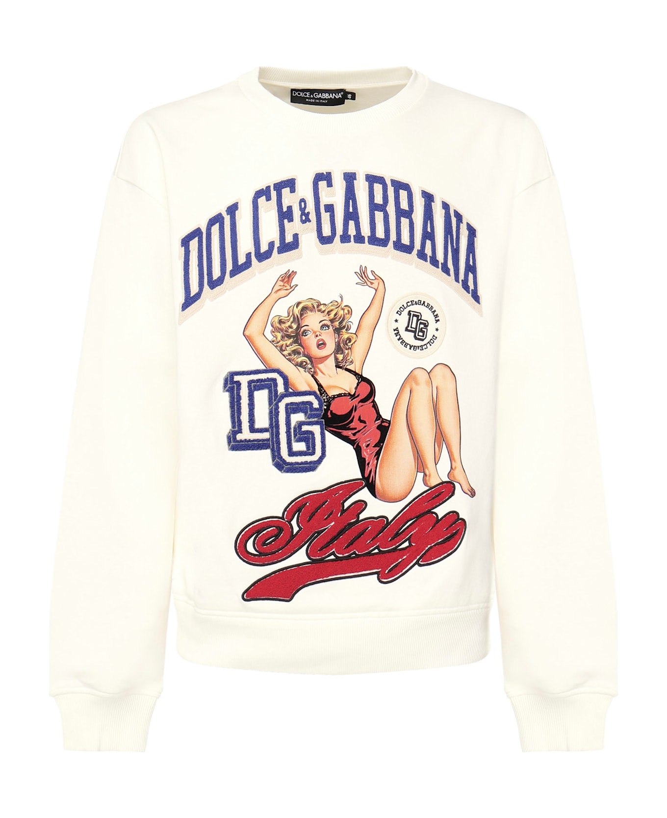 Dolce 
Gabbana White Cotton Sweatshirt - White