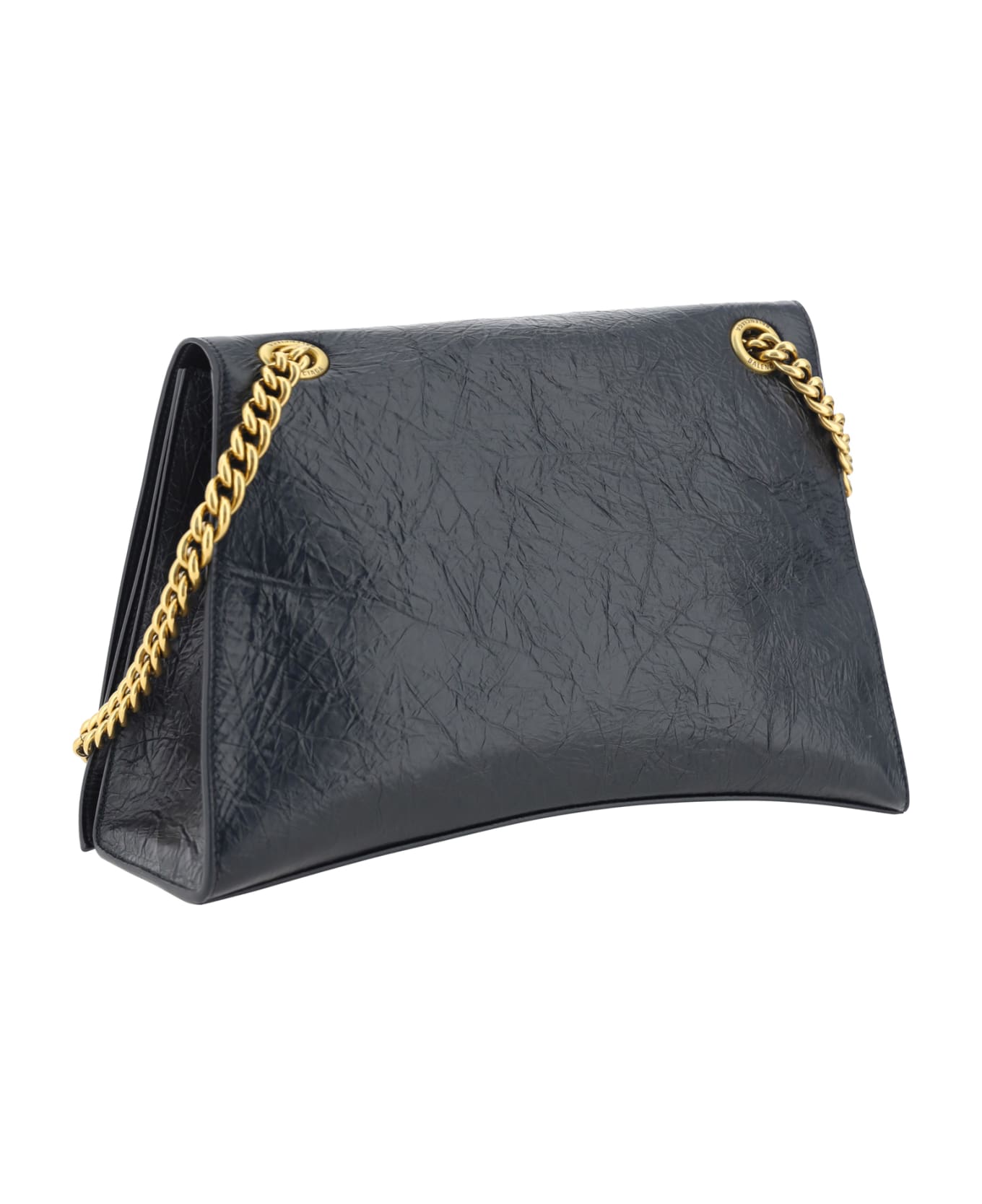 Balenciaga Medium Crush Shoulder Bag - Black