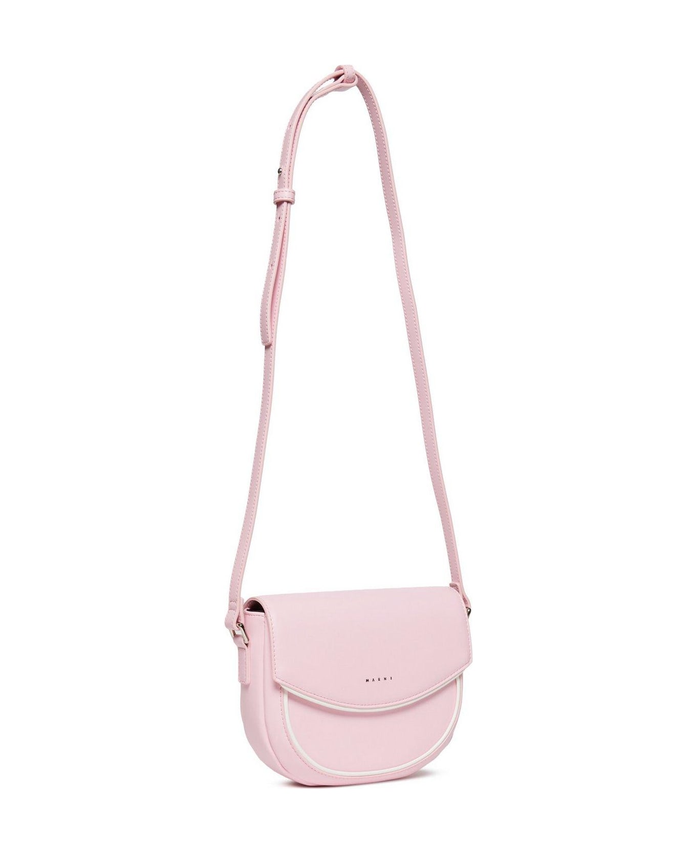 Marni Logo Printed Smile Crossbody Bag - Pink