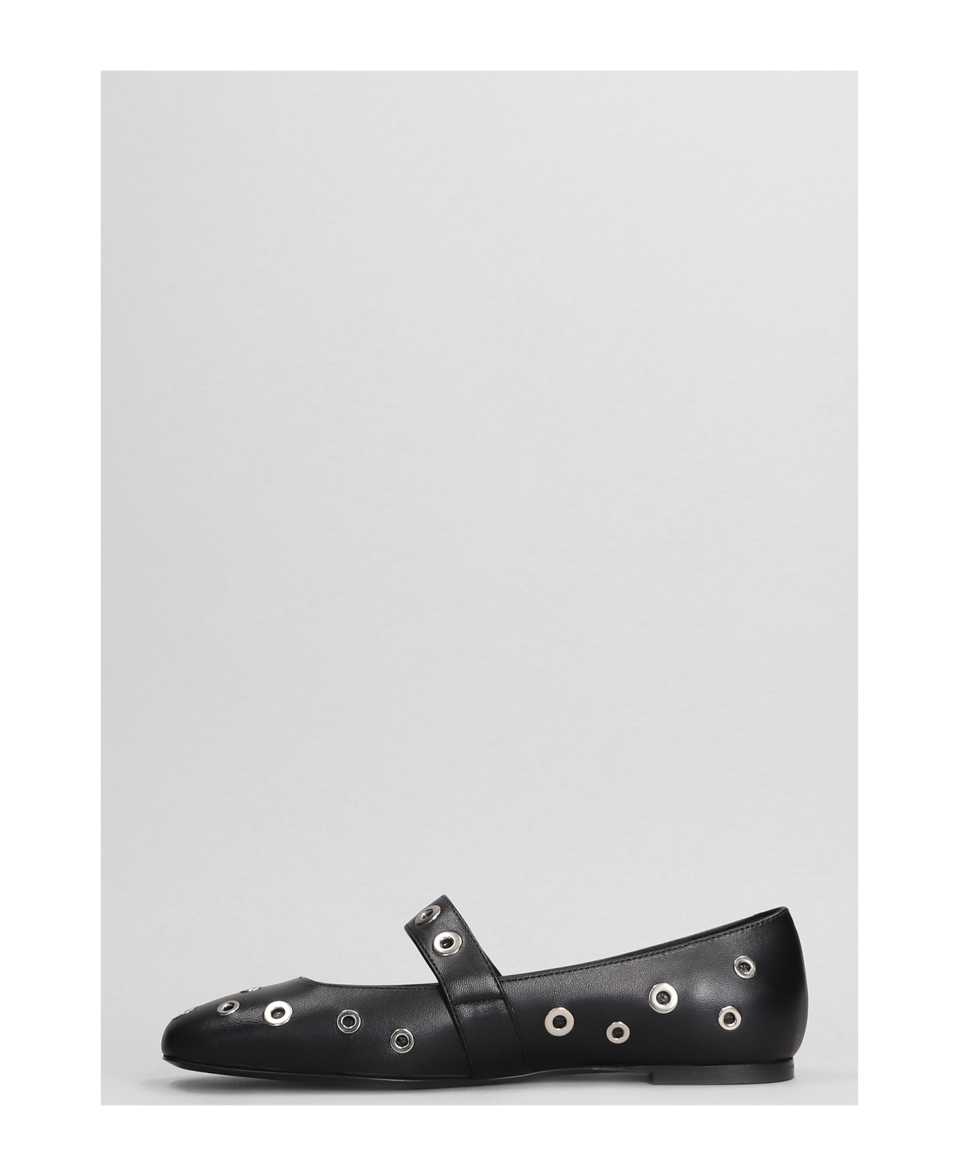 Roberto Festa Rock Ballet Flats In Black Leather - black