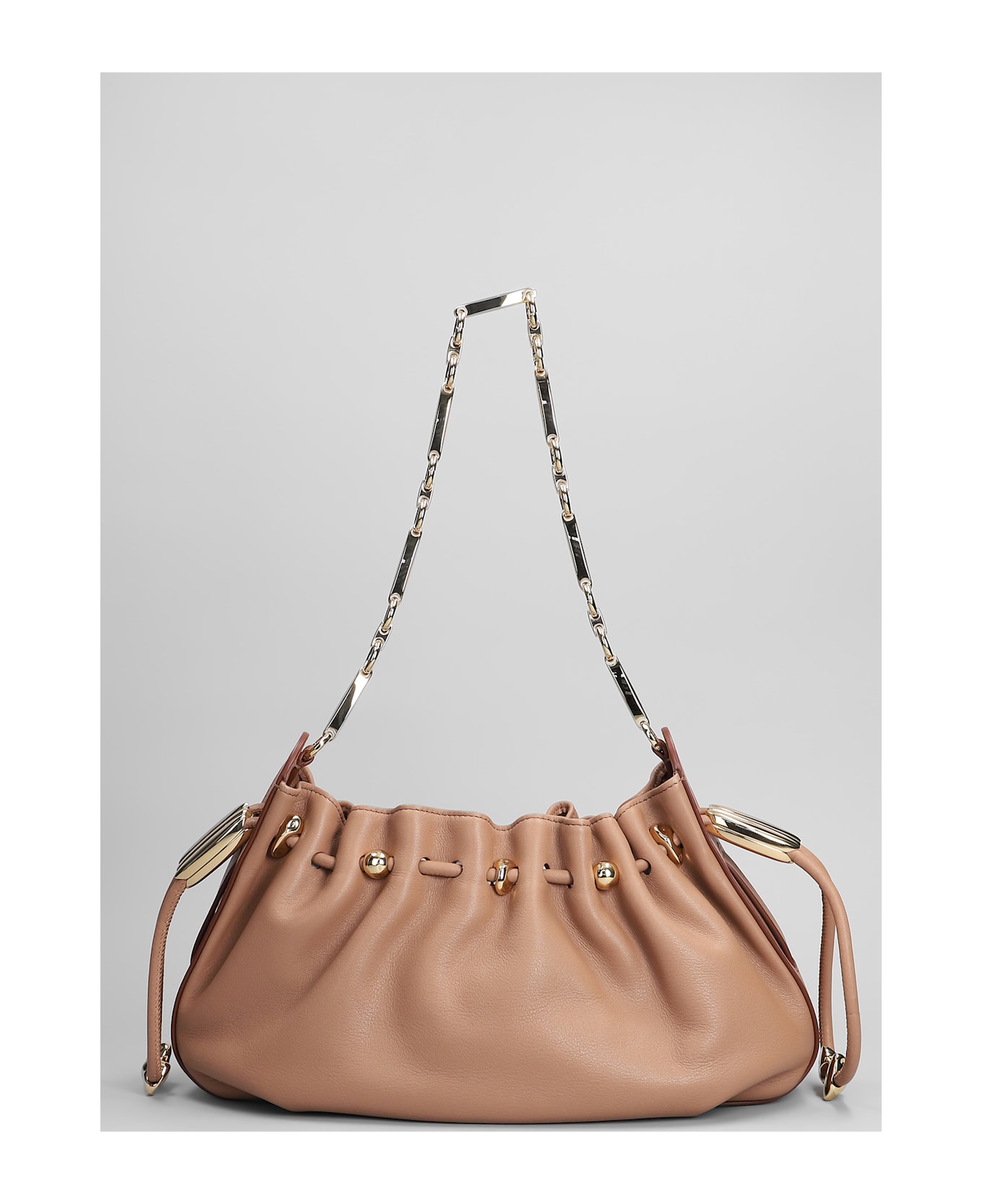 Zimmermann Halcyon Shoulder Bag In Taupe Leather - taupe