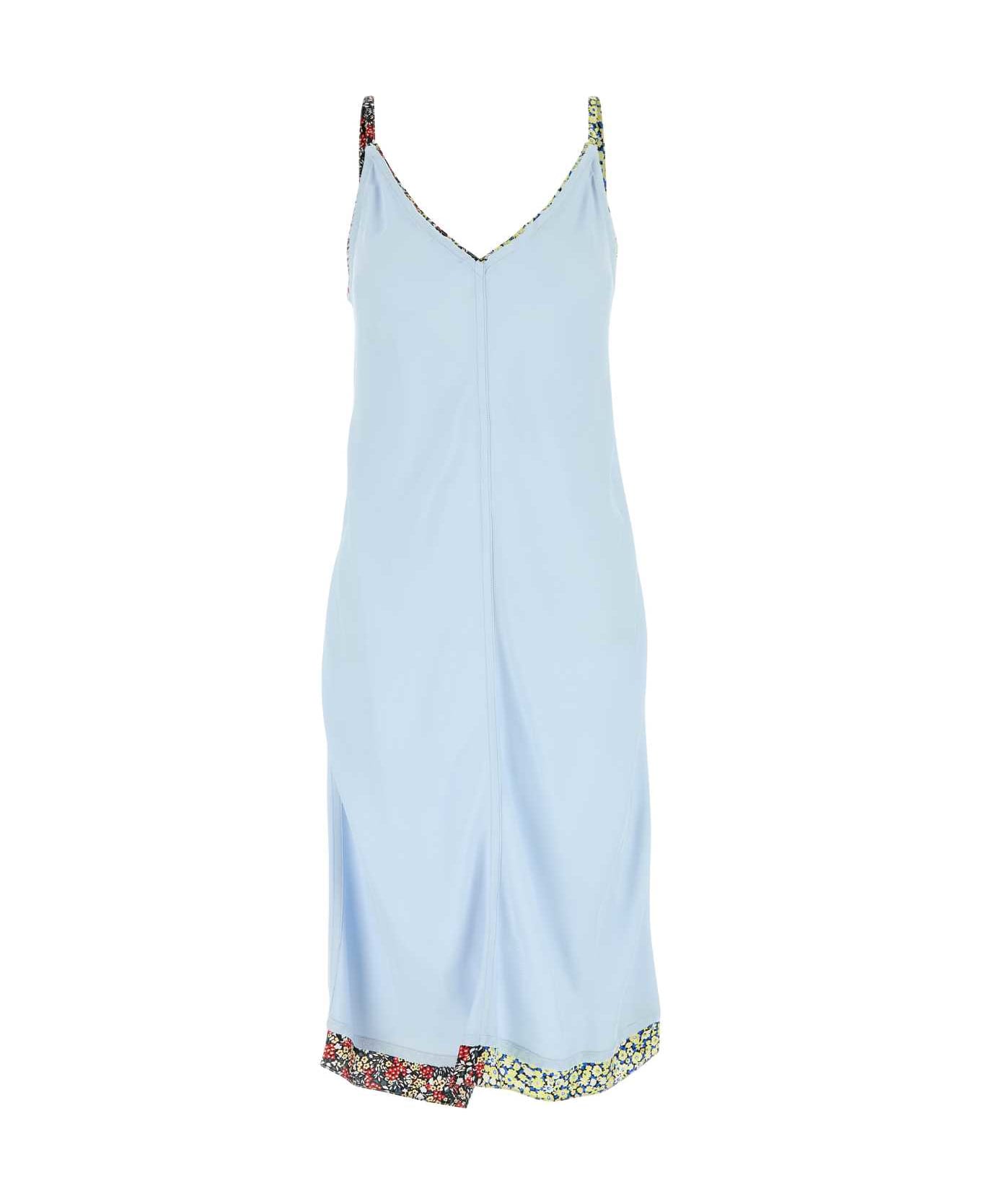 Bottega Veneta Light Blue Viscose Blend Dress - SKYBLUE