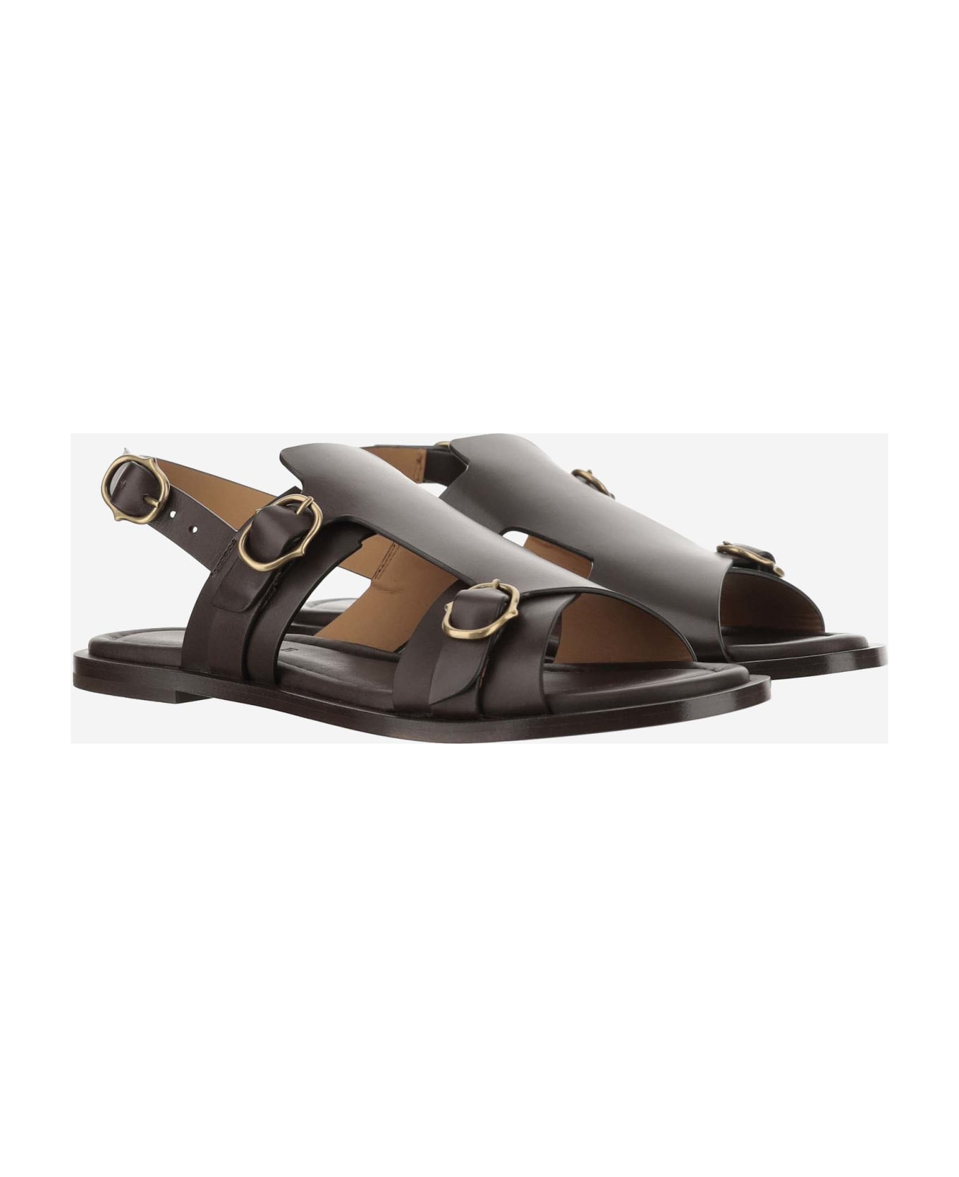 Sartore Diver Leather Sandals - Brown サンダル