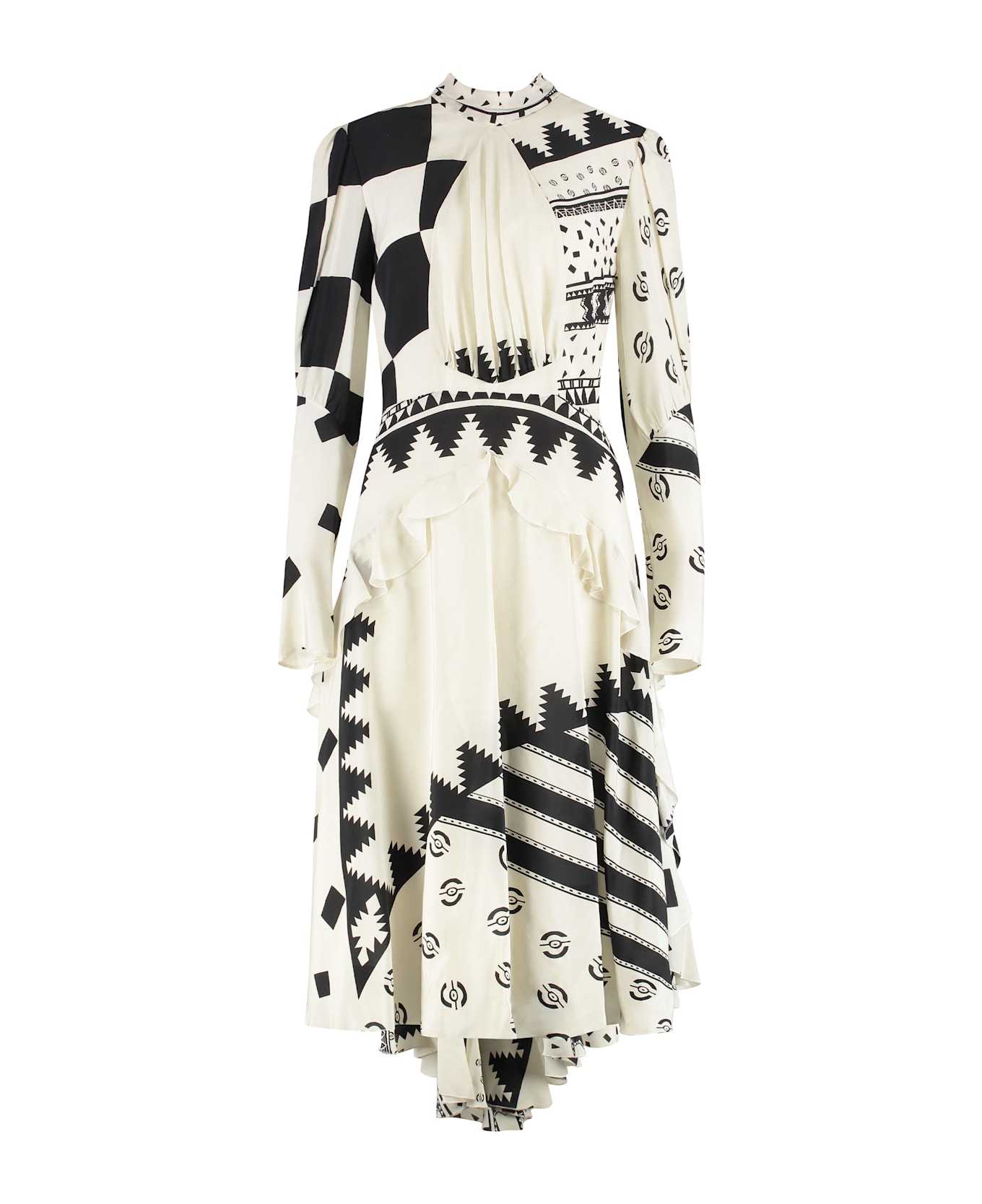 Etro Printed Silk Dress - White