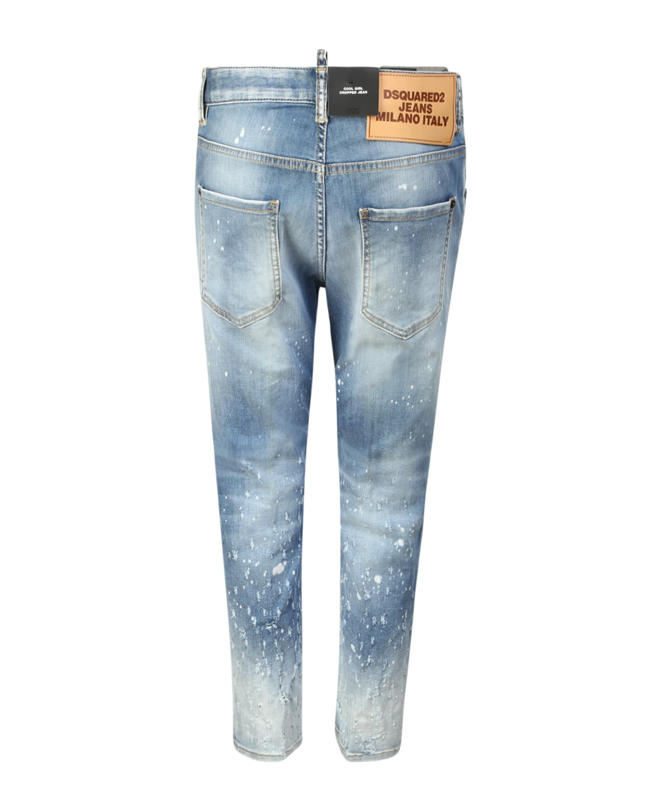 Dsquared2 Distressed Effect Cropped Skinny Jeans - Blue デニム