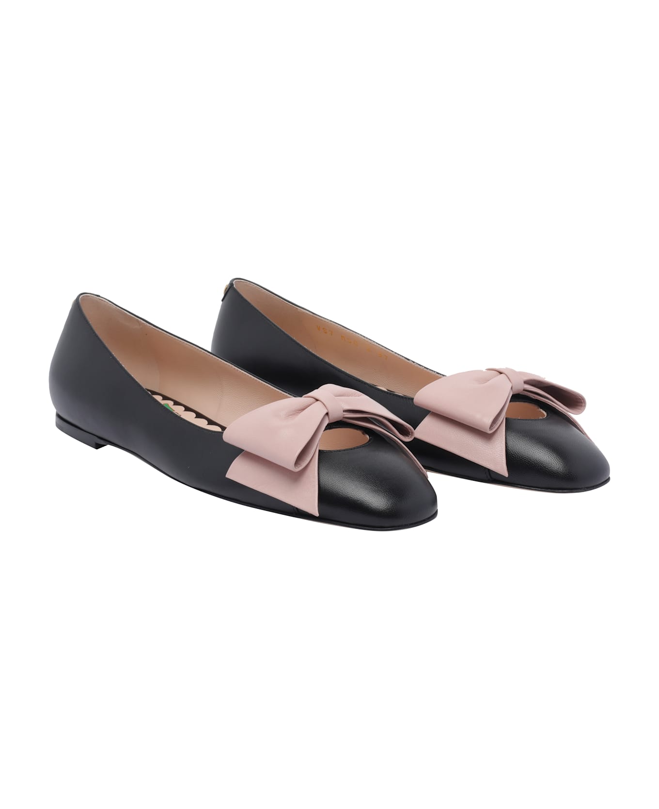 Valentino Garavani Bowbow Flat Ballets - Black
