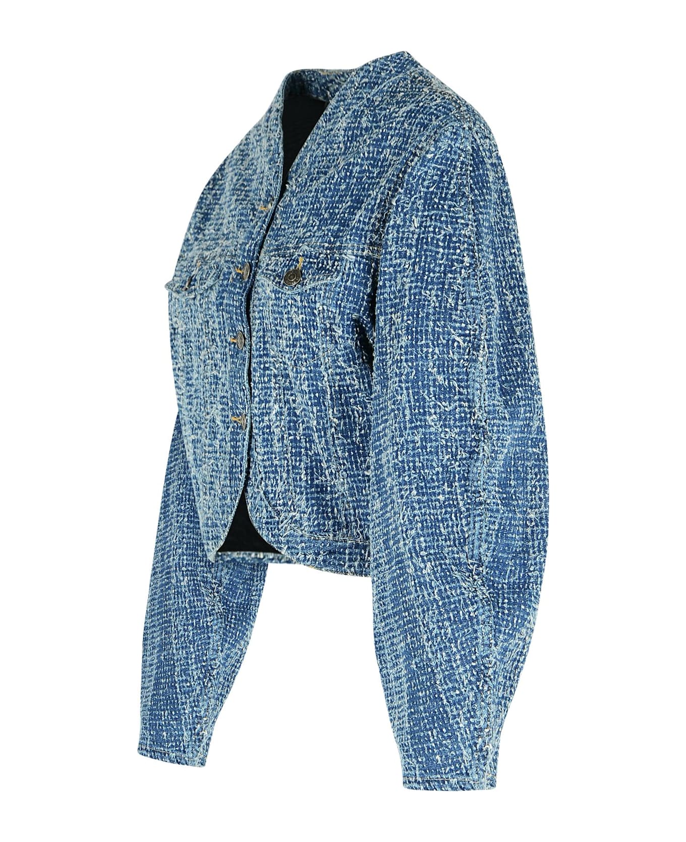 Rotate by Birger Christensen Blue Cotton Short Jacket - Blue