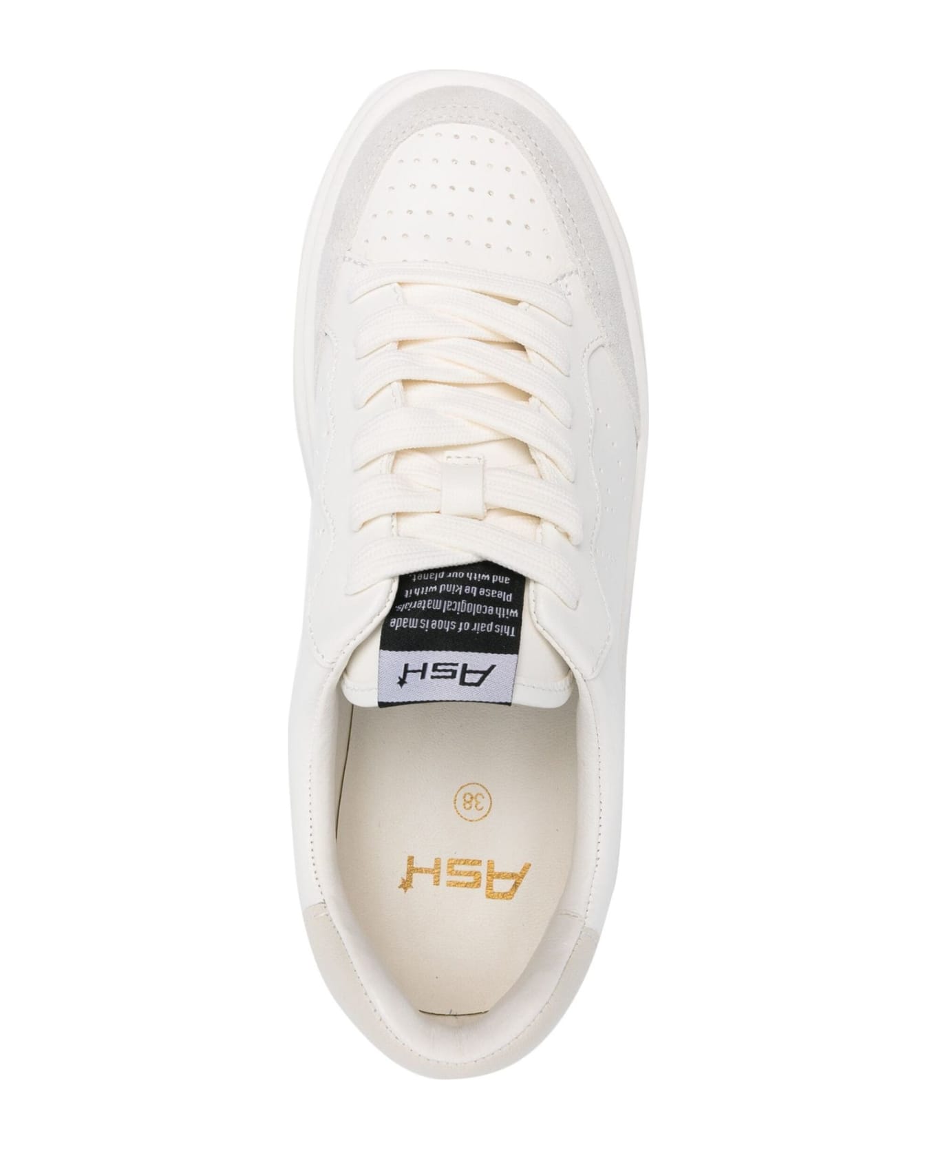 Ash White Calf Leather Sneakers - White talco white