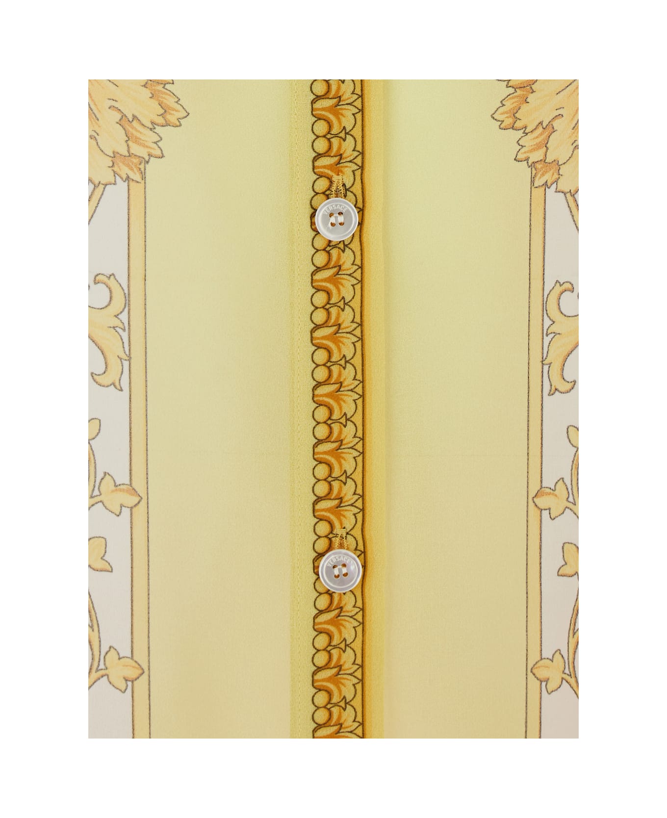 Versace Multicolor Caftan With Button Closure And All-over Geometric Print In Fabric Woman - Multicolor