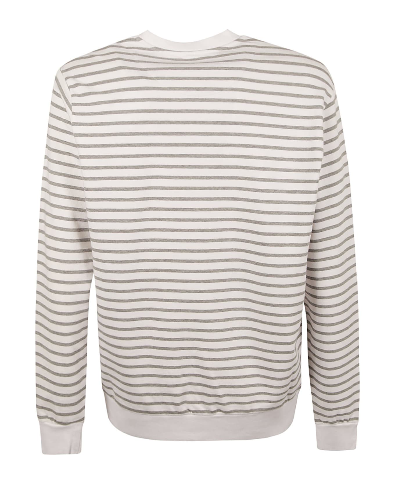 Vilebrequin Logo Detail Striped Sweatshirt - White/Grey