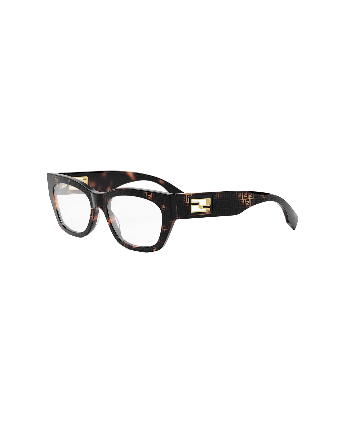 Fendi Eyewear Fendi Fe50082i Fendi Baguette 055 Marrone Serigrafato Gloves - Marrone