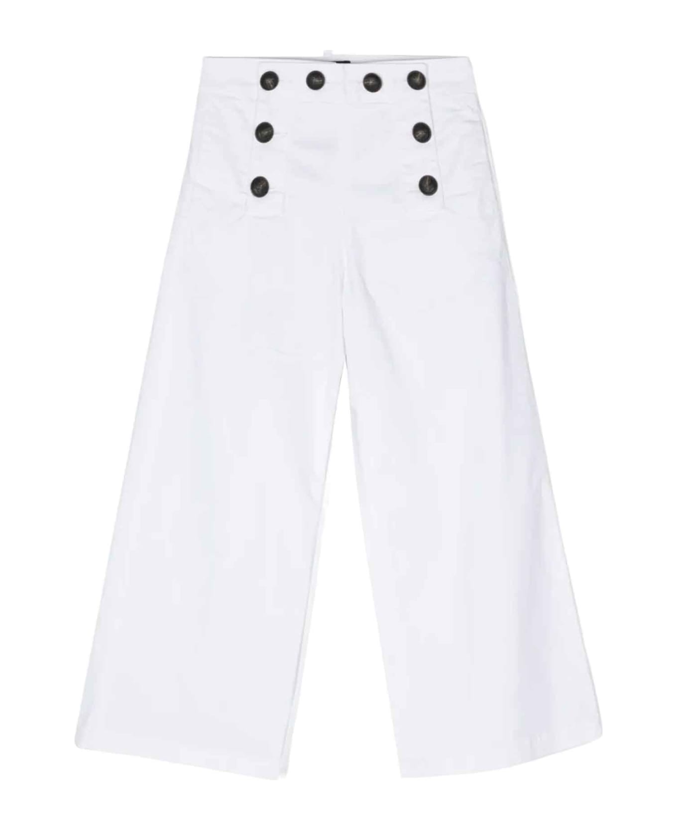 Dsquared2 White Trousers Girl - Bianco